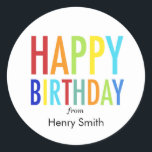 Happy Birthday Customizable Stickers for Gifts<br><div class="desc">You bought the perfect birthday present. Save money and skip the birthday card! Use these stickers to place on the present. These customizable stickers are the perfect way to tag birthday gifts.</div>