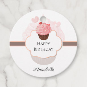Happy Birthday   Customized   Cupcake and Sweets Favor Tags