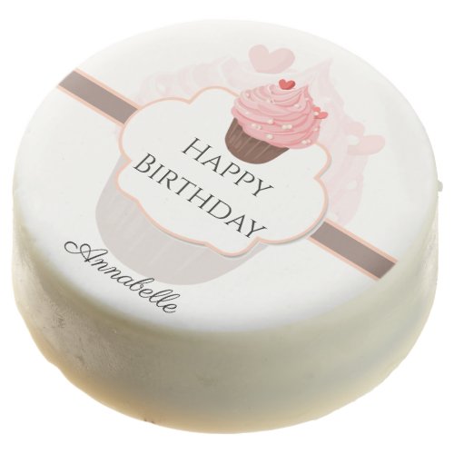 Happy Birthday  Customized  Cupcake Chocolate Covered Oreo