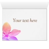 Happy Birthday CustomPink Flower Greeting Card (Inside Horizontal (Bottom))