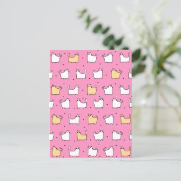 Happy Birthday! Cute Cats Pattern - Hot Pink