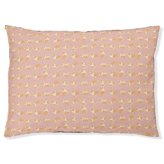 Happy Birthday Cute Corgi Pattern for Dog Lover Pet Bed (Front)