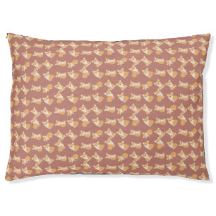 Happy Birthday Cute Corgi Pattern for Dog Lover Pet Bed