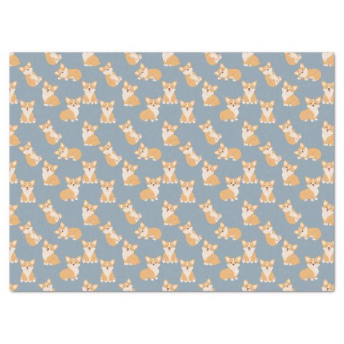 Happy Birthday Cute Corgi Pattern for Dog Lover Tissue Paper