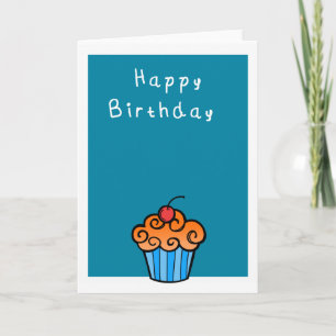 Happy Birthday Cute cupcake Card