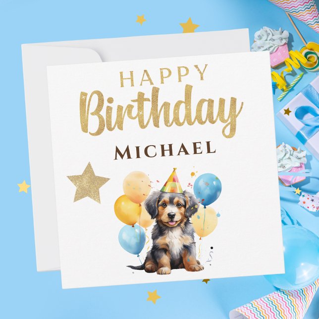Happy Birthday Cute Dog Card (Happy Birthday Cute Dog Card)