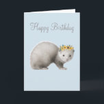 Happy Birthday Cute Ferret Sunflower Crown Card<br><div class="desc">This design was created though digital art. It may be personalized in the area provide or customizing by choosing the click to customize further option and changing the name, initials or words. You may also change the text color and style or delete the text for an image only design. Contact...</div>