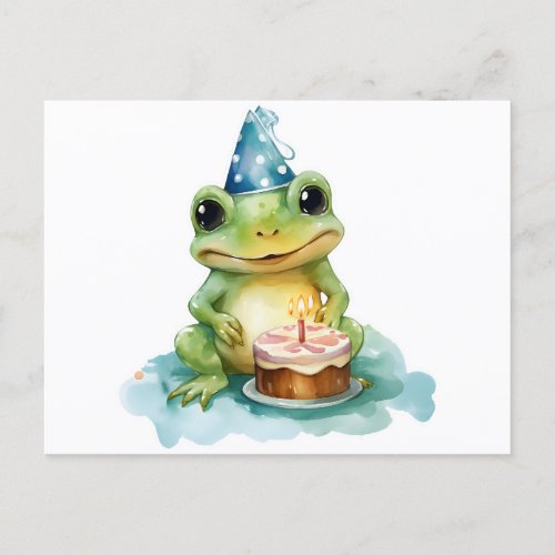 Happy Birthday Cute frog Postcard