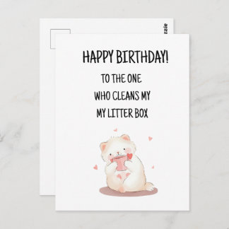 Happy Birthday Cute & Funny Cat Postcard