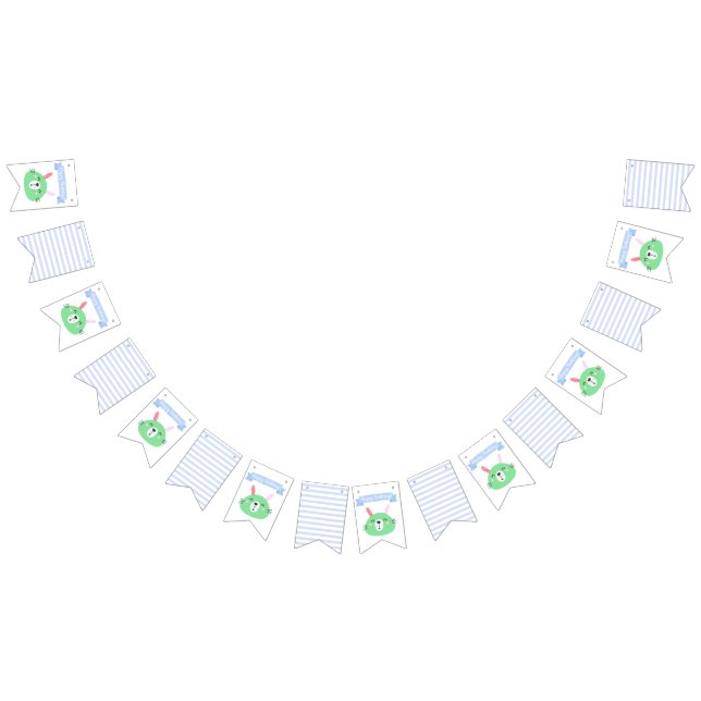 Happy Birthday! | Cute Green Bunny Kids Birthday Bunting Flags (All)