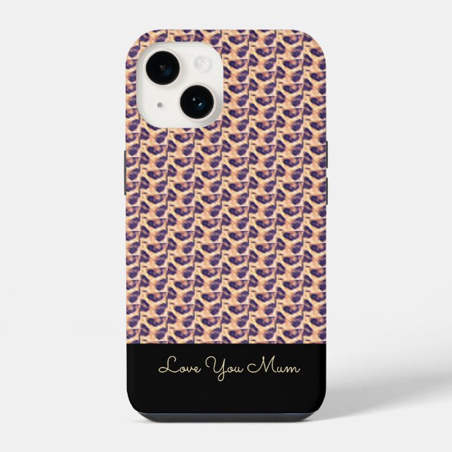 Happy Birthday Cute Leopard Pattern  Iphone Case (Back)