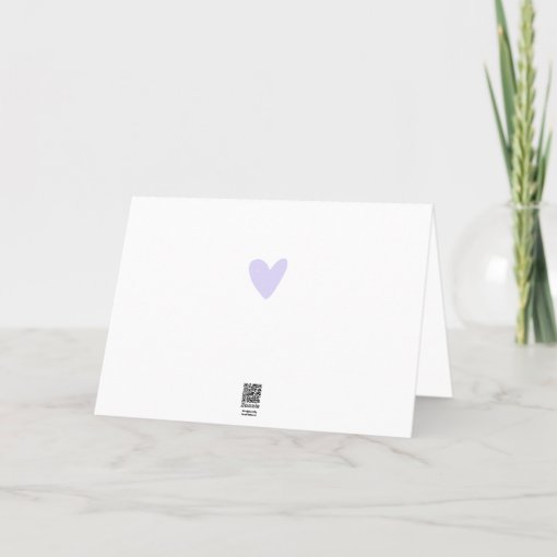 Happy Birthday! | Cute Little Lilac Heart Card | Zazzle