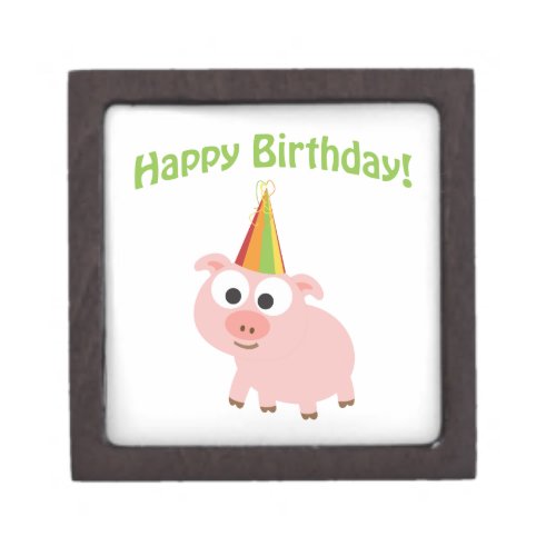 Happy Birthday Cute Pig Jewelry Box