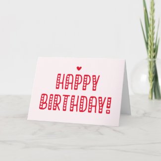 Happy Birthday! Cute Typography  Postcard
