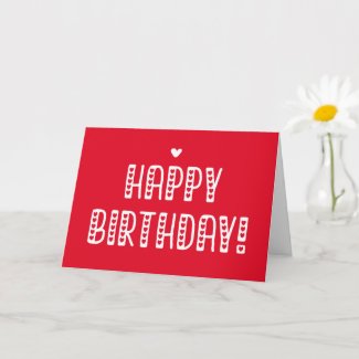 Happy Birthday! Cute Typography  Postcard