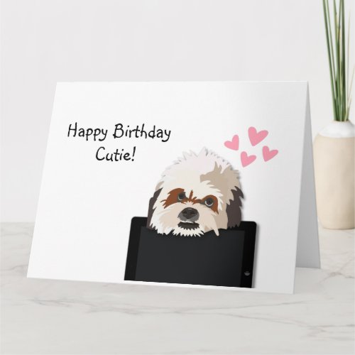 Happy Birthday Cutie Folded Greeting Card