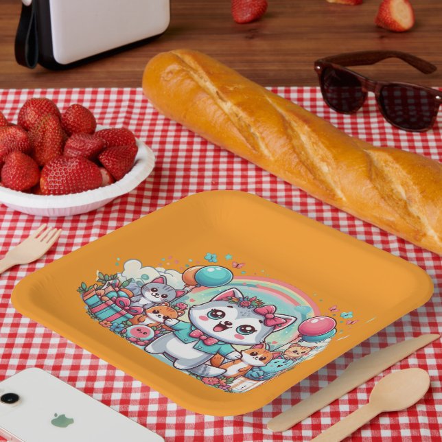 Happy Birthday, Cutie Pie Paper Plates (Picnic)