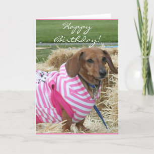 Happy Birthday Dachshund Greeting Card