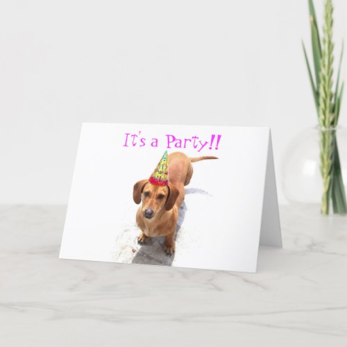 Happy Birthday Dachshund greeting card