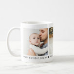 Happy Birthday Dad 3 Photo Personalized Coffee Mug<br><div class="desc">Custom printed coffee mug personalized with your photos and a custom "Happy Birthday, Daddy" message. Add 3 special photos and use the design tools to write your own message for dad's birthday or any occasion. Click customize it to change the text fonts and colors, move things around or add more...</div>