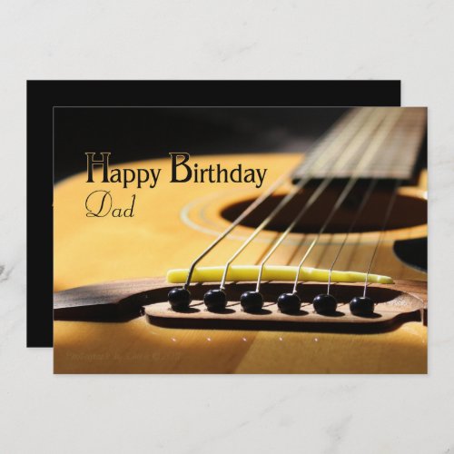 Happy Birthday Dad Acoustic Guitar Announcement