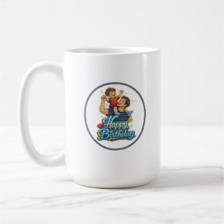 Happy Birthday Dad and Son Coffee Mug