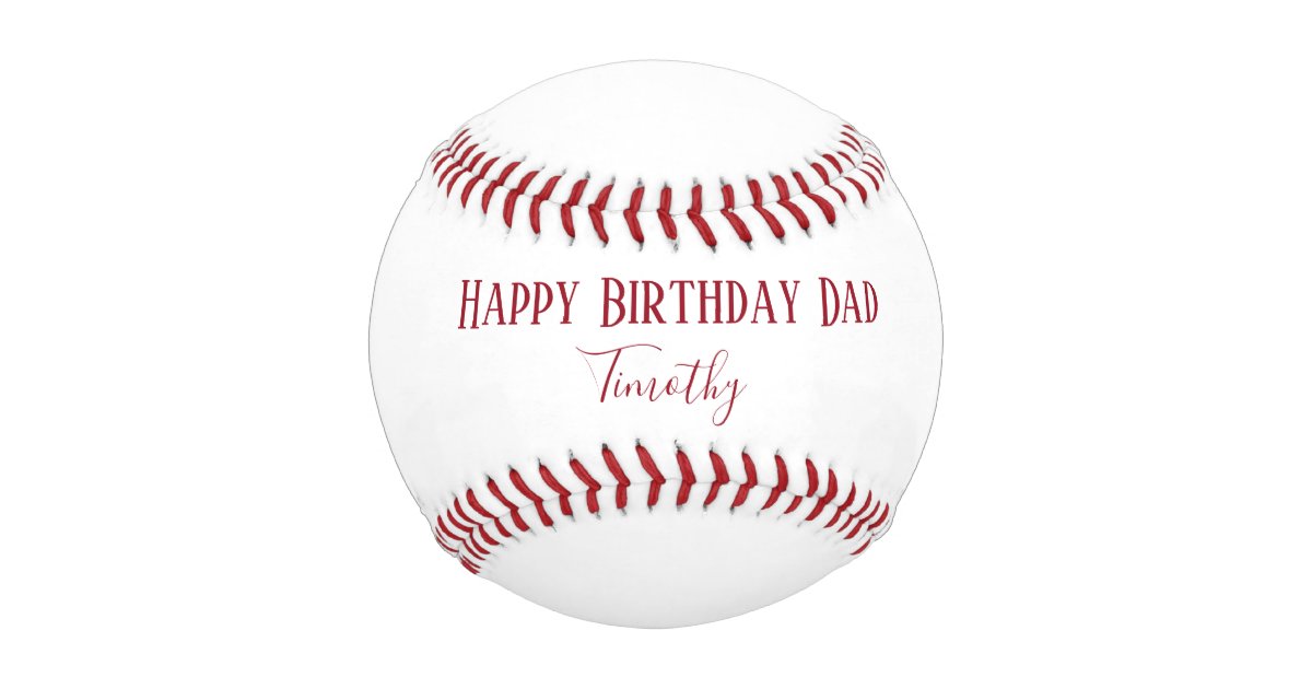 Happy Birthday Dad Baseball | Zazzle.com