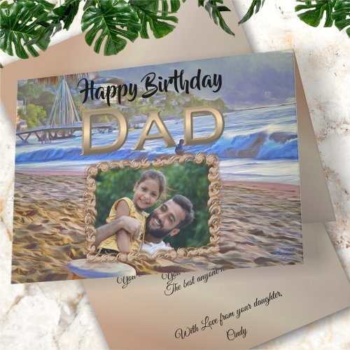 Happy Birthday Dad Beach 786 Card
