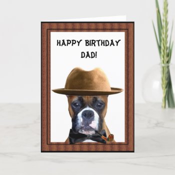Happy Birthday Dad Boxer Greeting Card by ritmoboxer at Zazzle