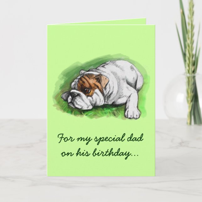 Happy Birthday Dad: Bulldog Card (Front)