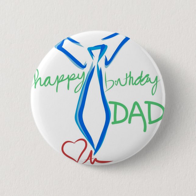 happy  birthday dad button (Front)