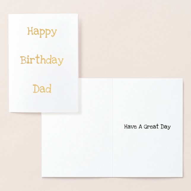 Happy Birthday Dad Card (Display)