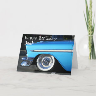 Happy Birthday Dad Classic car greeting card