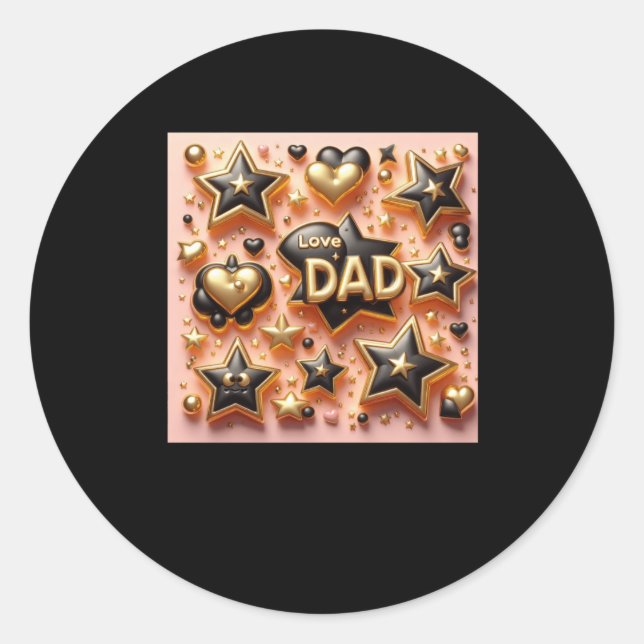 Happy Birthday Dad  Classic Round Sticker (Front)