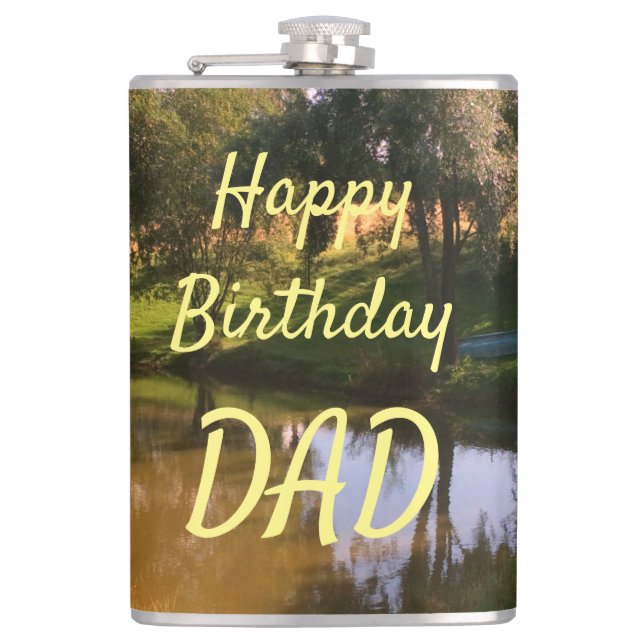 Happy Birthday Dad Flask (Front)