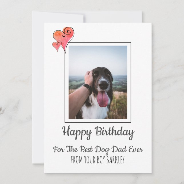 Happy Birthday Dad From Dog Holiday Card (Front)