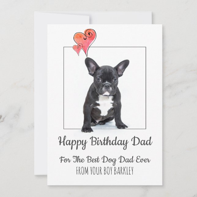 Happy Birthday Dad From Dog Holiday Card (Front)