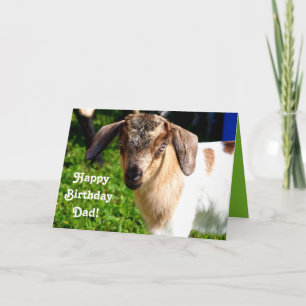 Happy Birthday Dad from Favorite Kid (with Goat) Card