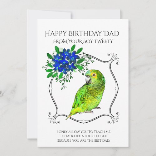 Happy Birthday Dad From The Bird Holiday Card