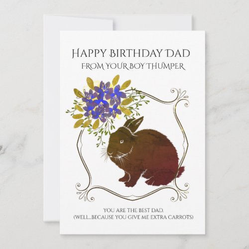 Happy Birthday Dad From The Rabbit Holiday Card