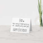 Happy Birthday Dad Funny Dog Humor - Dog Dad Card<br><div class="desc">Funny Happy Birthday for the Dog Dad ! Personalize from the Dog . " Dad - There's nobody I'd rather have by my side , awkwardly waiting while I poop ! - Happy Birthday " Inside - Happy Birthday Dad can be personalized with your own text , and personalize Love...</div>