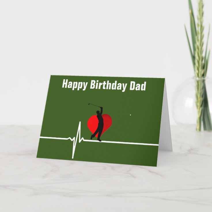 Happy Birthday Dad Golf Golfer Father Card Zazzle