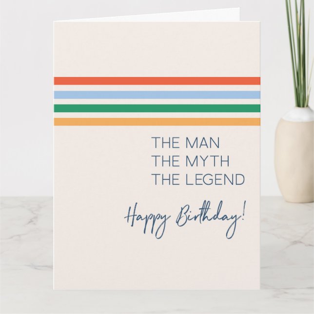 Happy Birthday Dad Legend Funny Simple Card (Front)