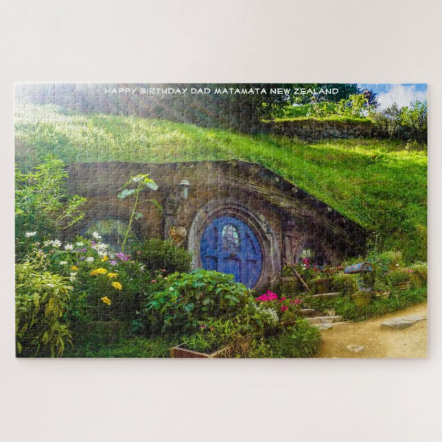 Happy Birthday Dad Matamata New Zealand Jigsaw Puzzle (Horizontal)