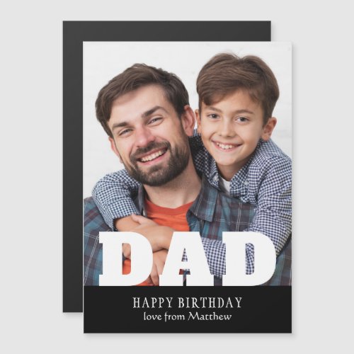 Happy Birthday Dad Modern Personalized Photo