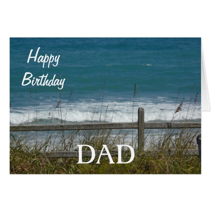 Happy Birthday DAD Ocean Waves Card