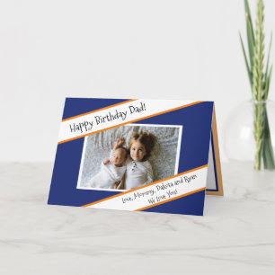 Happy Birthday Dad Personalized Kid's Photo Card