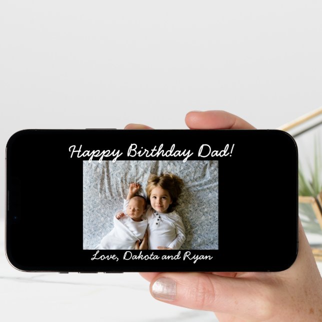 Happy Birthday Dad Personalized Photo Card (Front Digital)