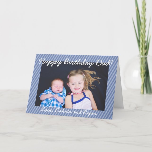 Happy Birthday Dad Personalized Photo Card (Front)