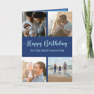 Happy Birthday Dad Photo Collage Best Dad Card